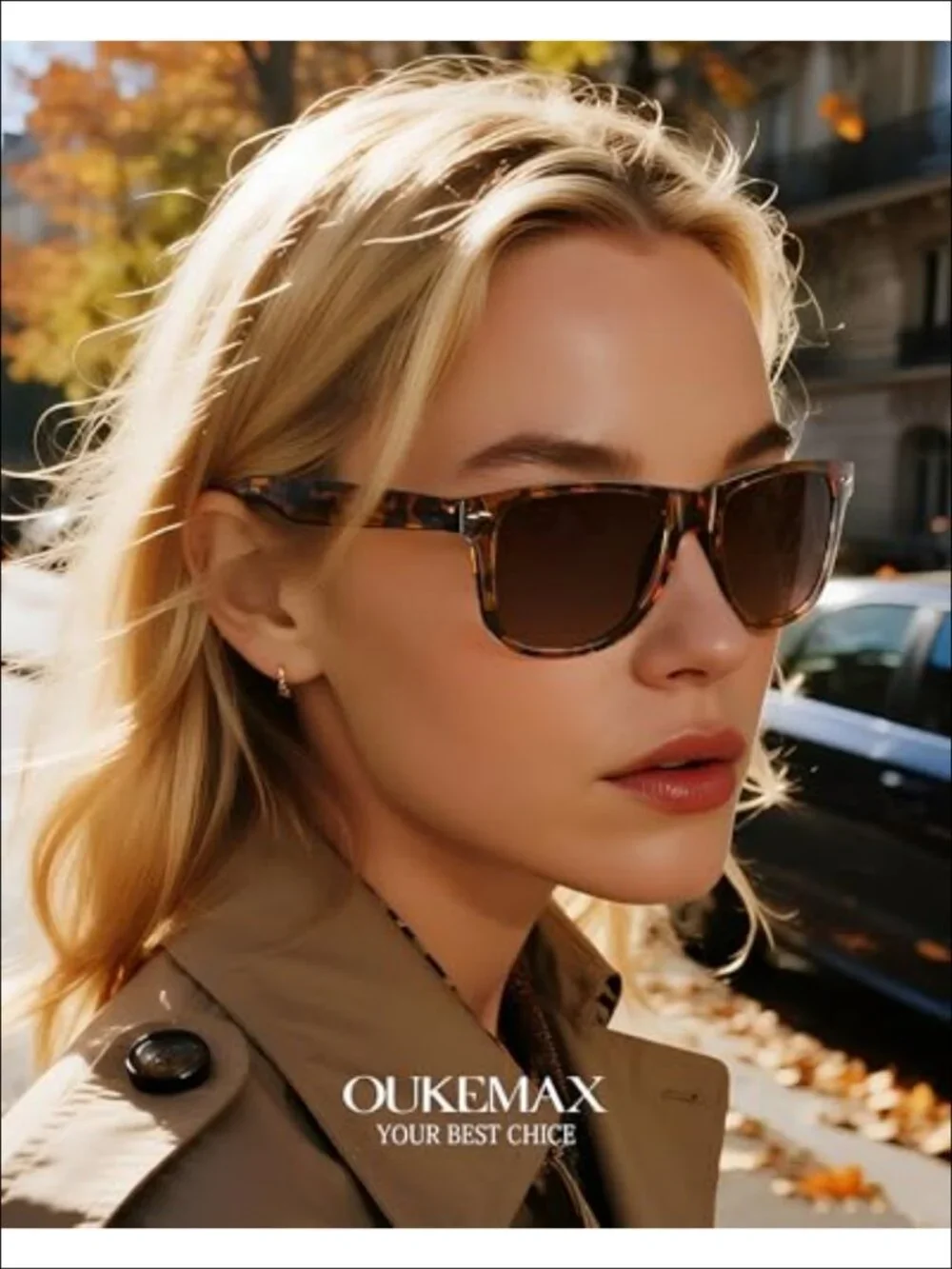 Polarized Sunglasses with UV400 Protection Square Full Frame Design